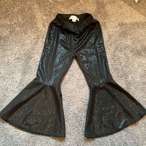Black sparkle toddler bell bottoms